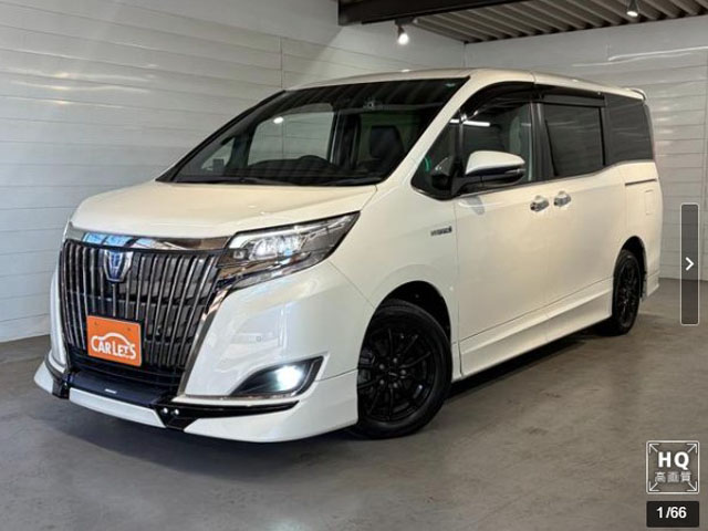 トヨタ エスクァイア ハイブリッドGiプレミアムパッケジブラックテーラード 純正10インチナビ 12.1インチフリップダウンモニター TRDフロントスポイラー TRDサイドステップ TRDリアバンパーハーフスポイラーUSBソケット シートヒーター AC100V 前後ドラレコ